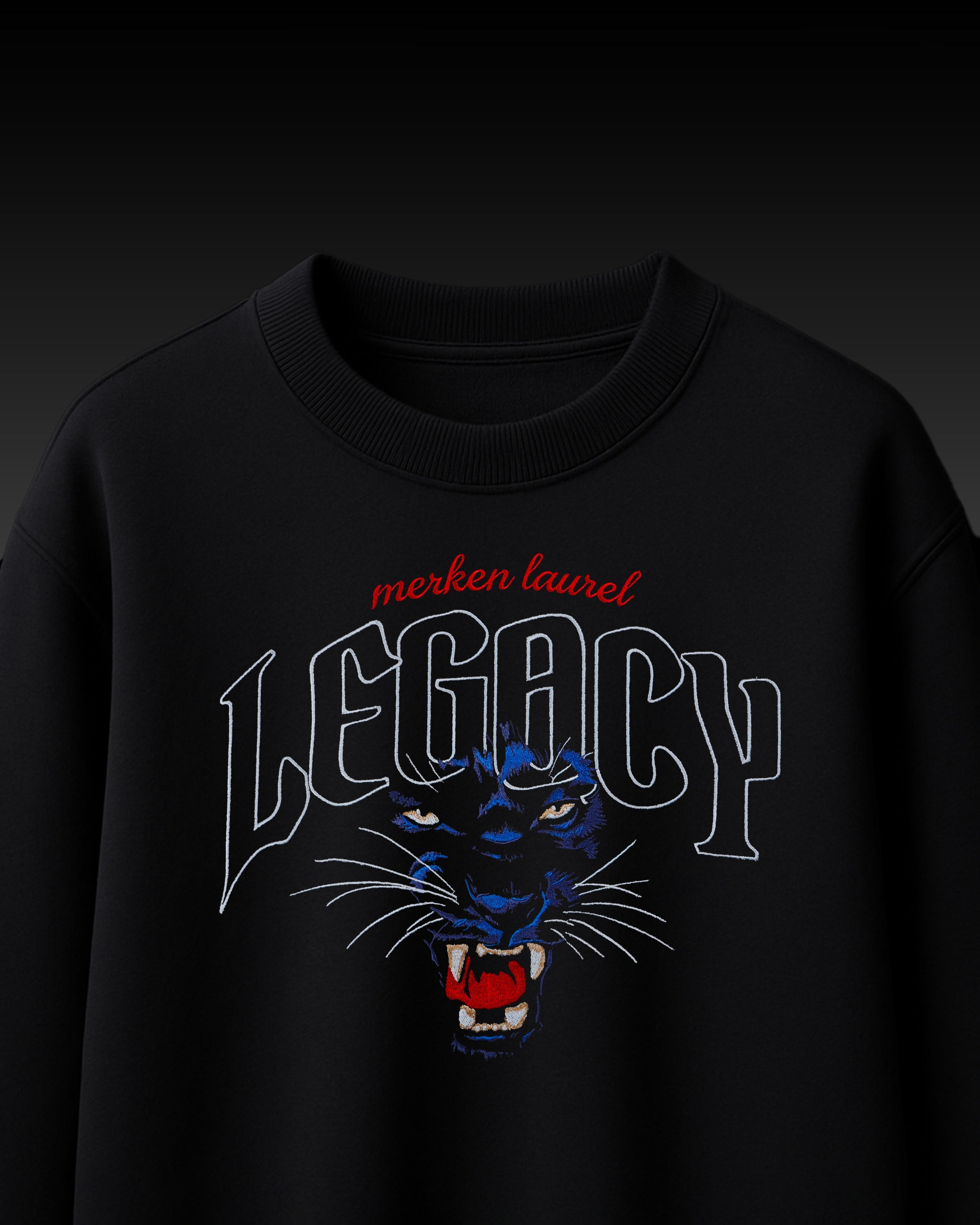LEGACY PANTHER EMBROIDERED OVERSIZED T-SHIRT
