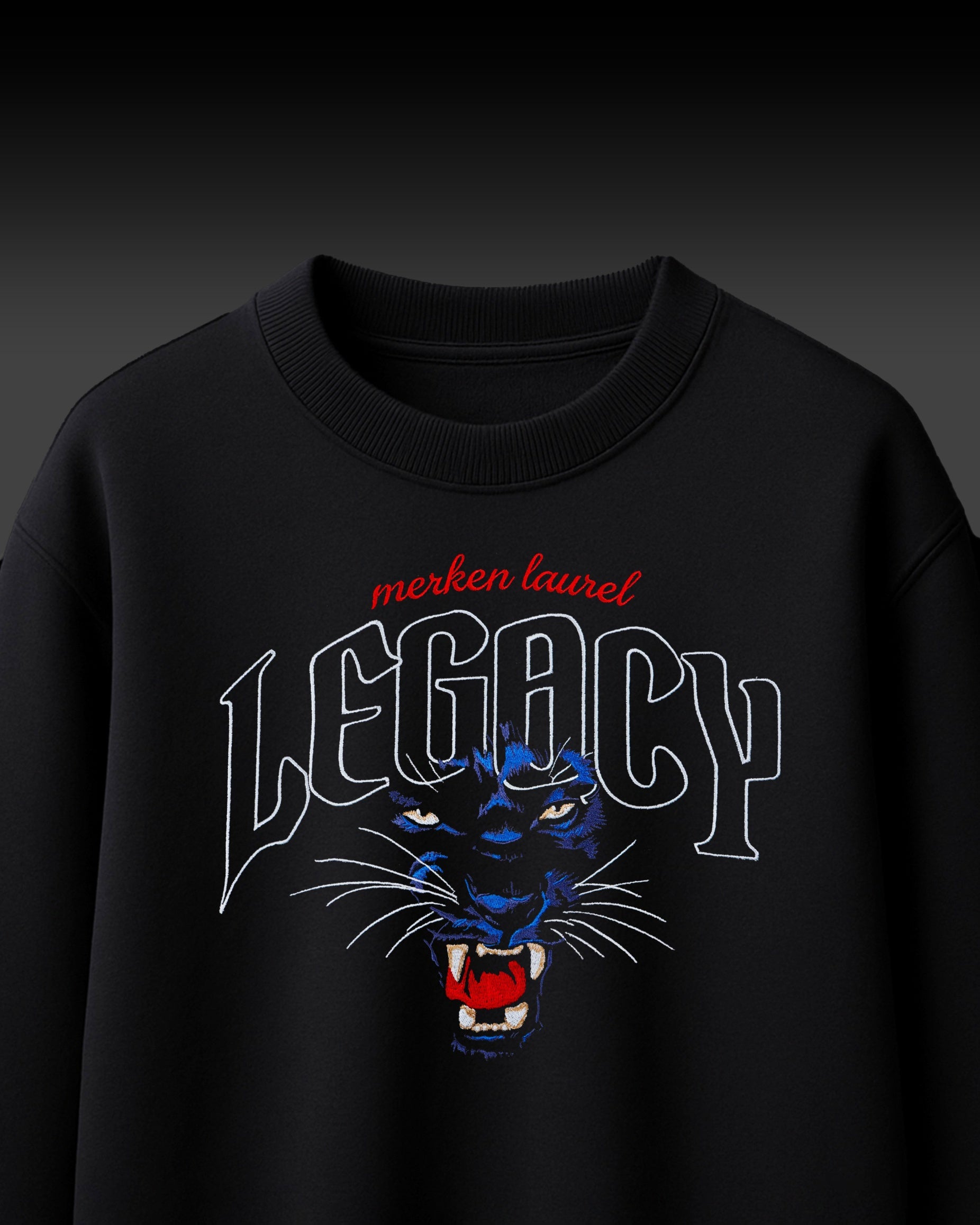 LEGACY PANTHER EMBROIDERED OVERSIZED T-SHIRT