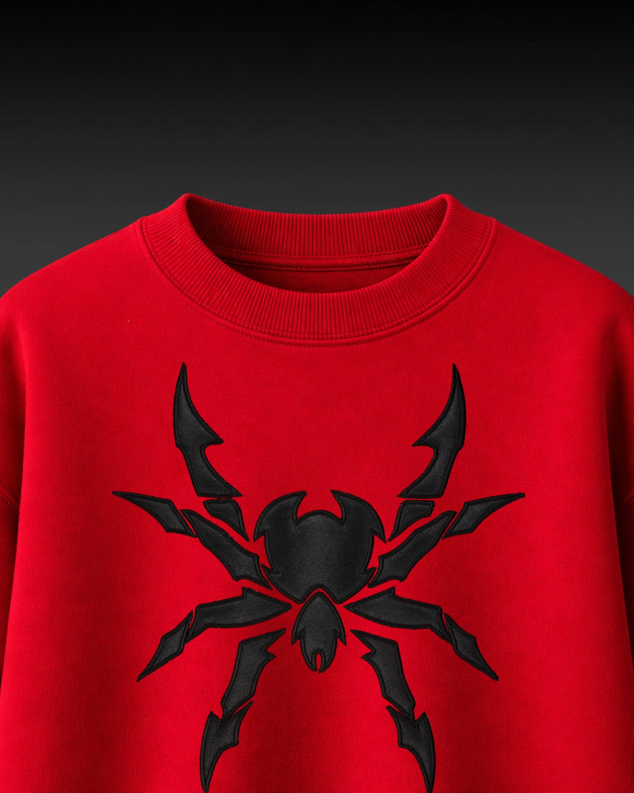 SPIDER APPLIQUE EMBROIDERED T-SHIRT