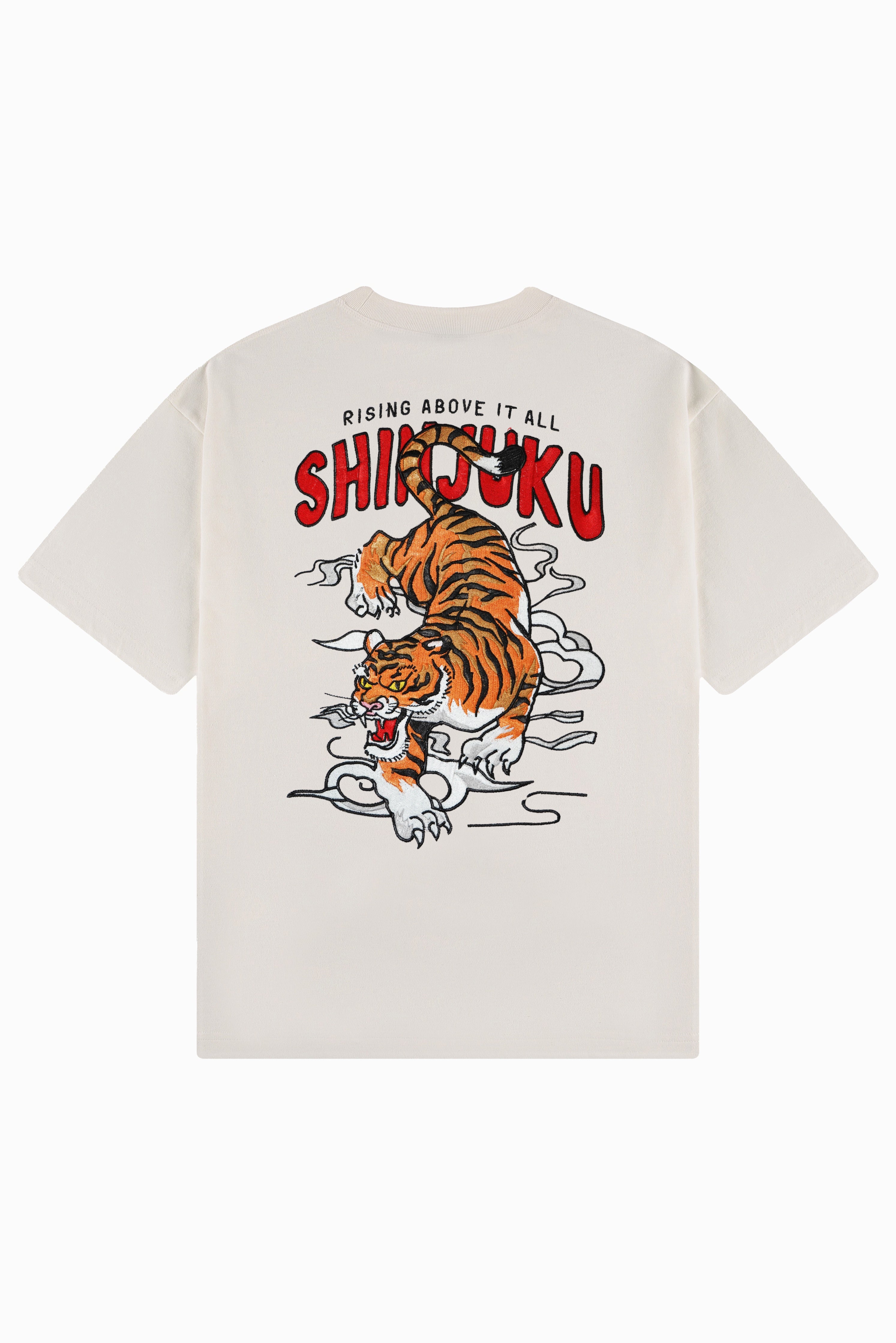 ASIAN TIGER EMBROIDERY OVERSIZED T SHIRT