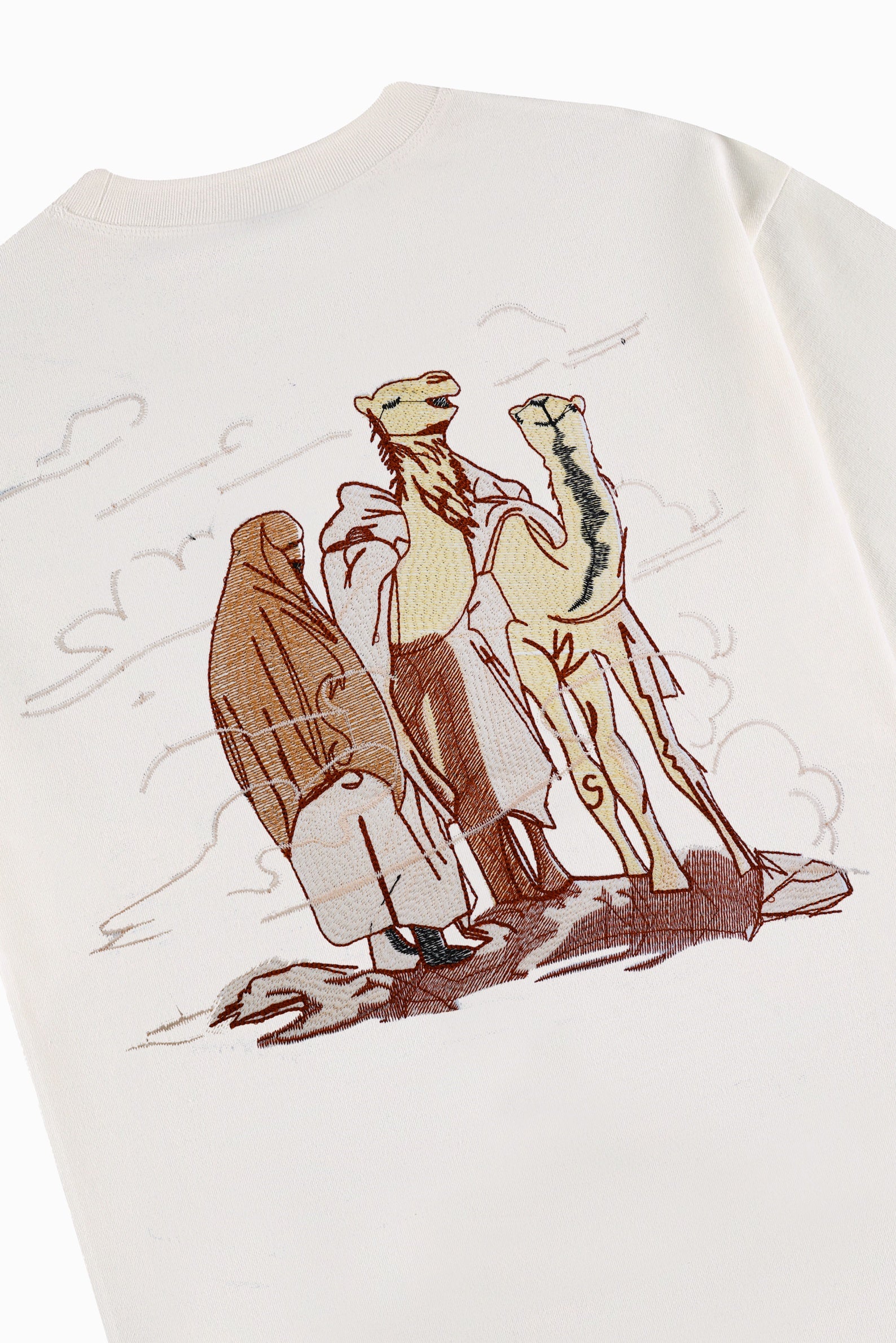 DESERT CAMEL EMBROIDERY T SHIRT
