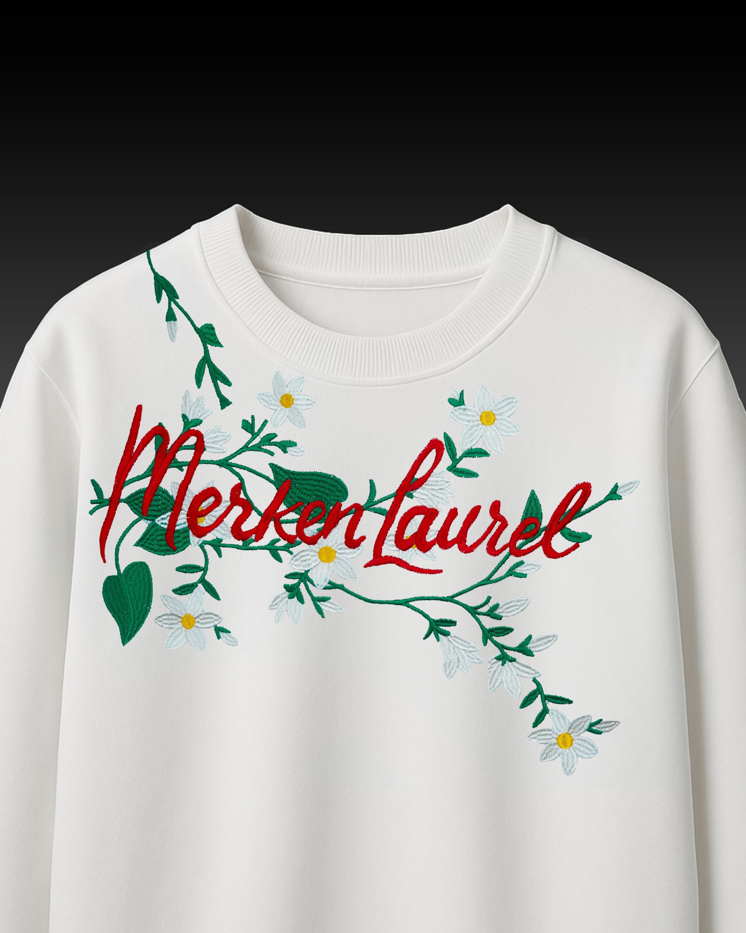 THE LAUREL BLOOM EMBROIDERY T-SHIRT