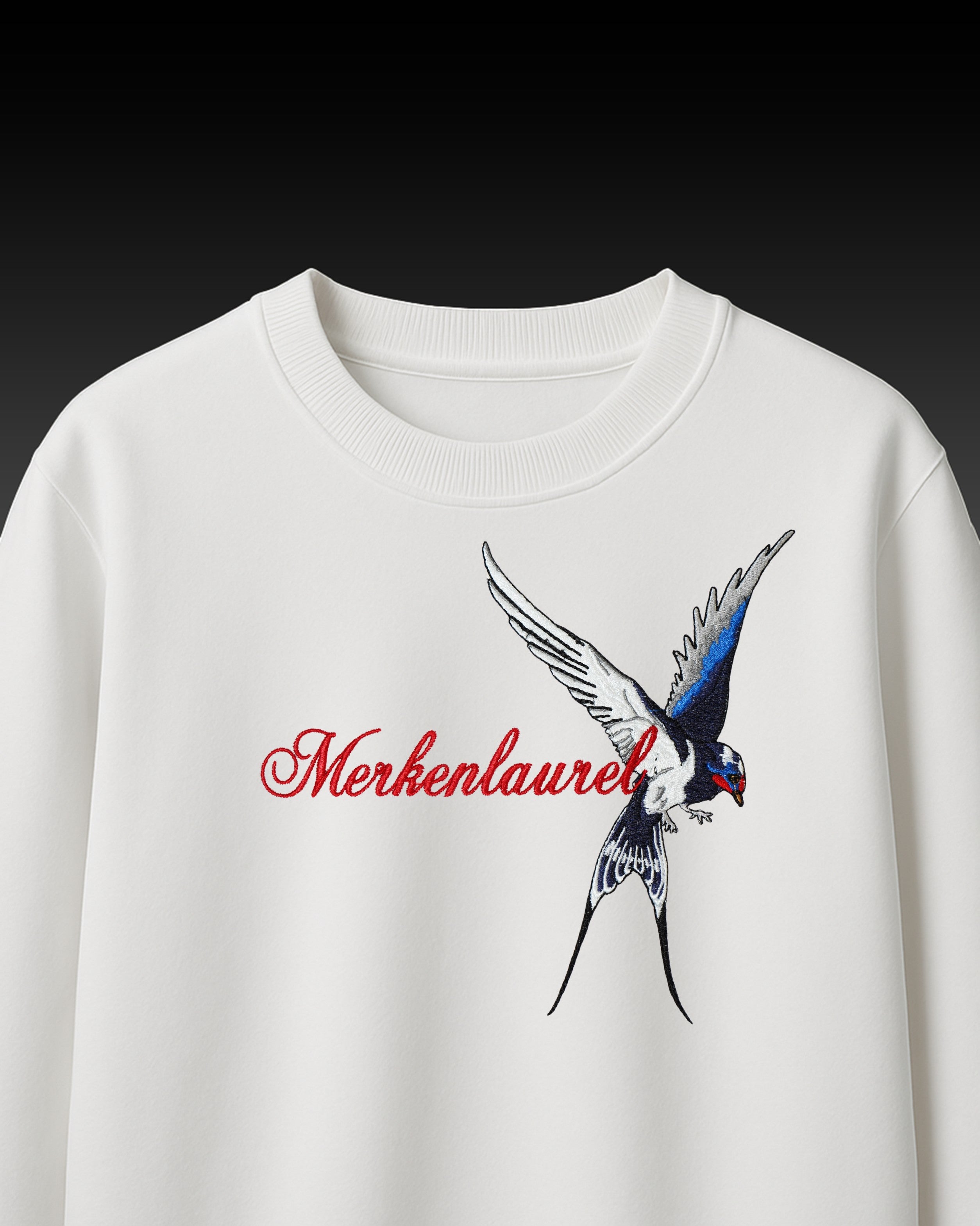 LAUREL BIRD EMBROIDERY OVERSIZED T SHIRT