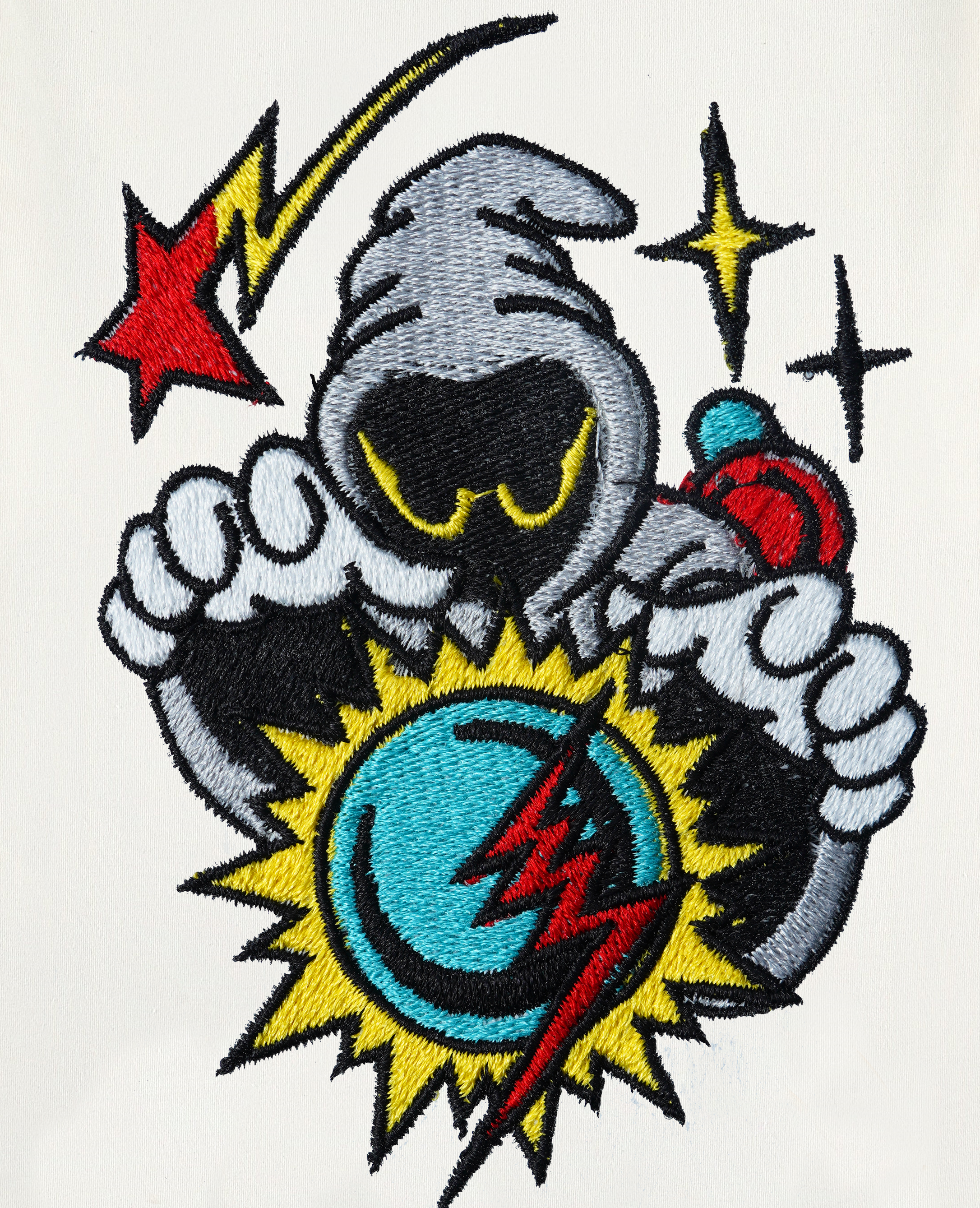 COSMIC BLAST EMBROIDERY OVERSIZED T-SHIRT