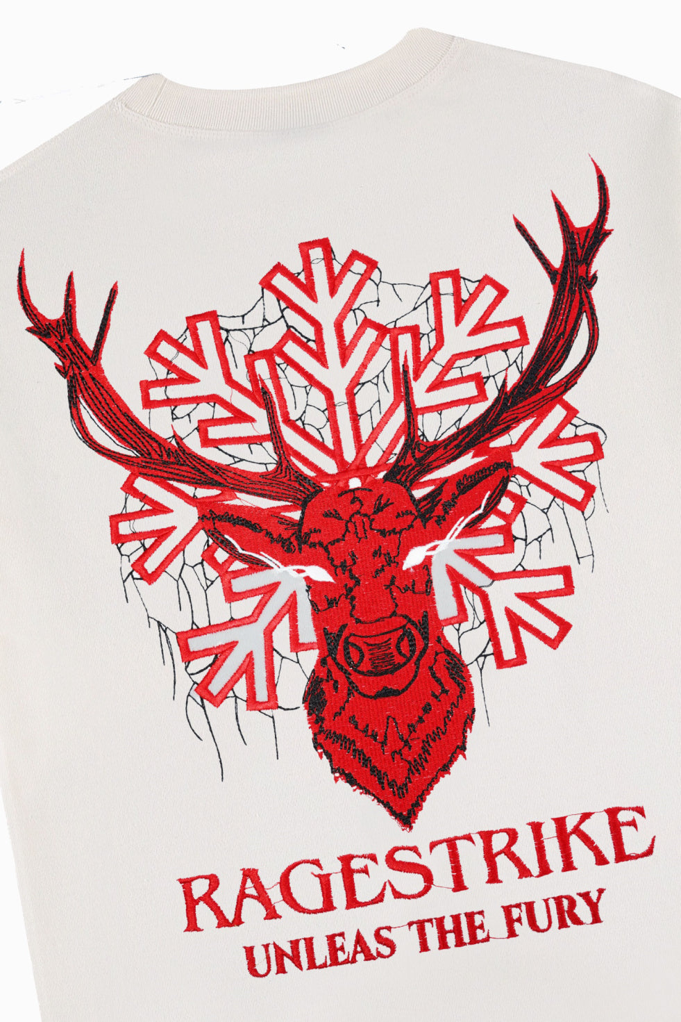 RAGESTRIKE EMBROIDERY OVERSIZED T SHIRT