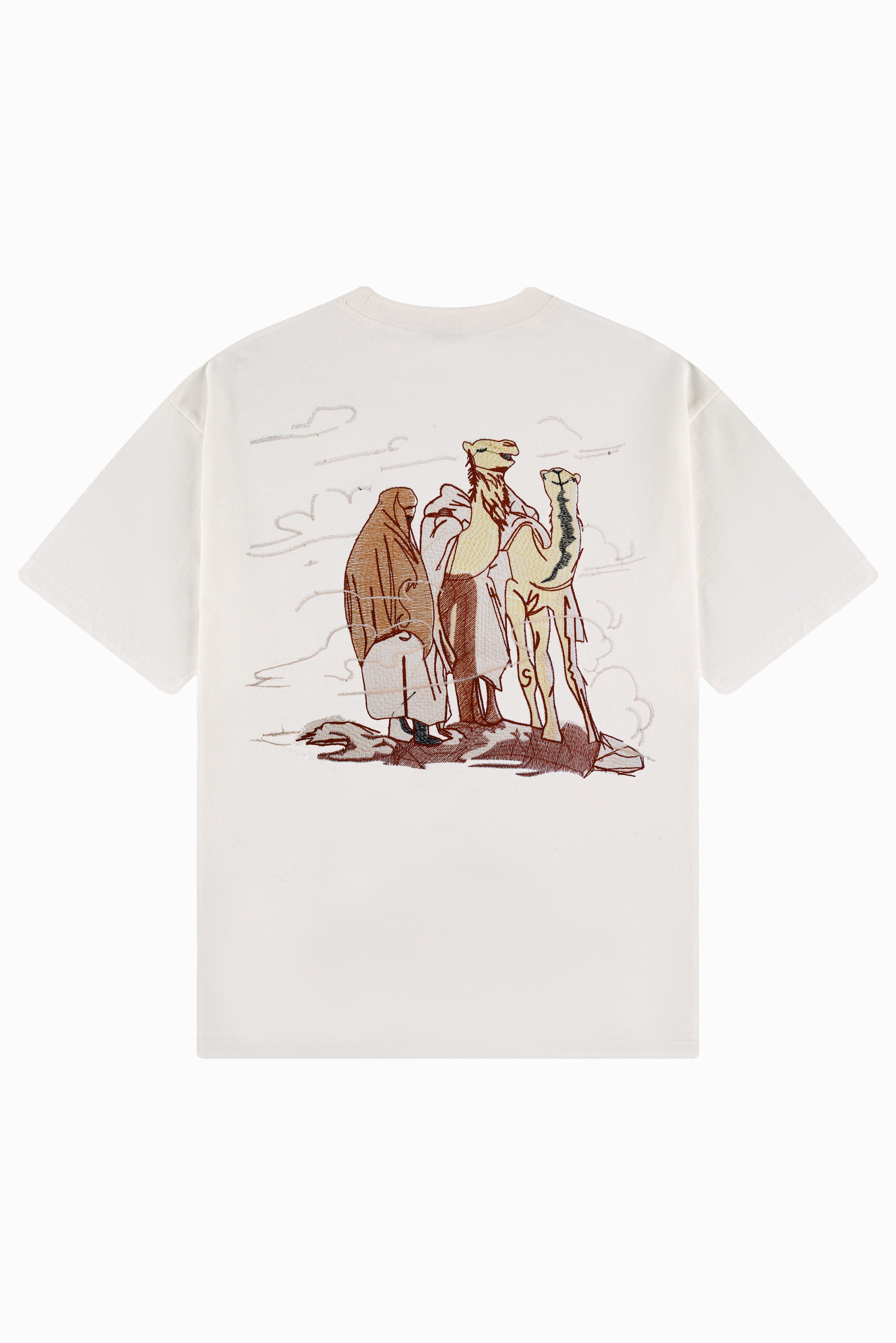DESERT CAMEL EMBROIDERY T SHIRT