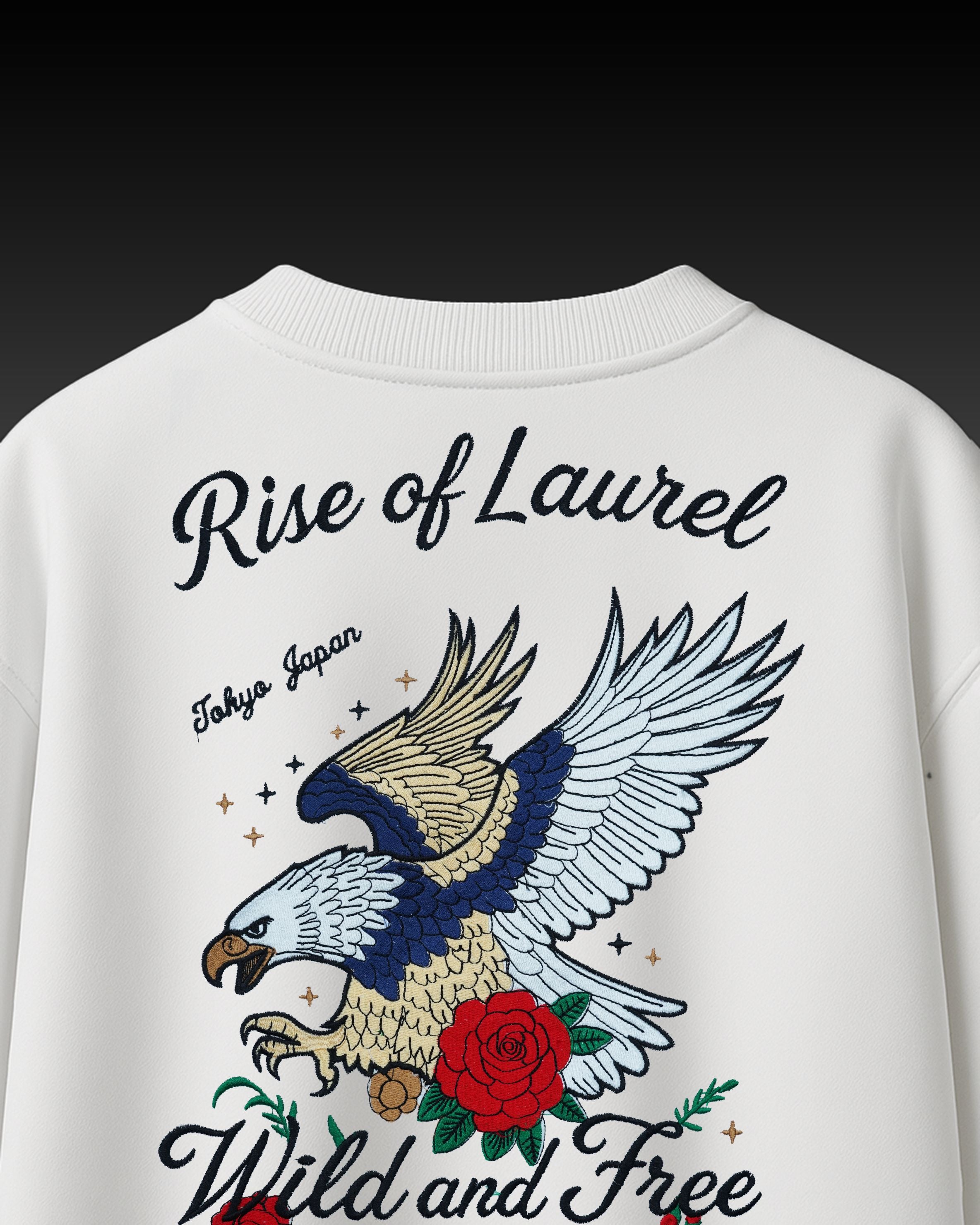 RAISE OF LAUREL EMBROIDERY T-SHIRT