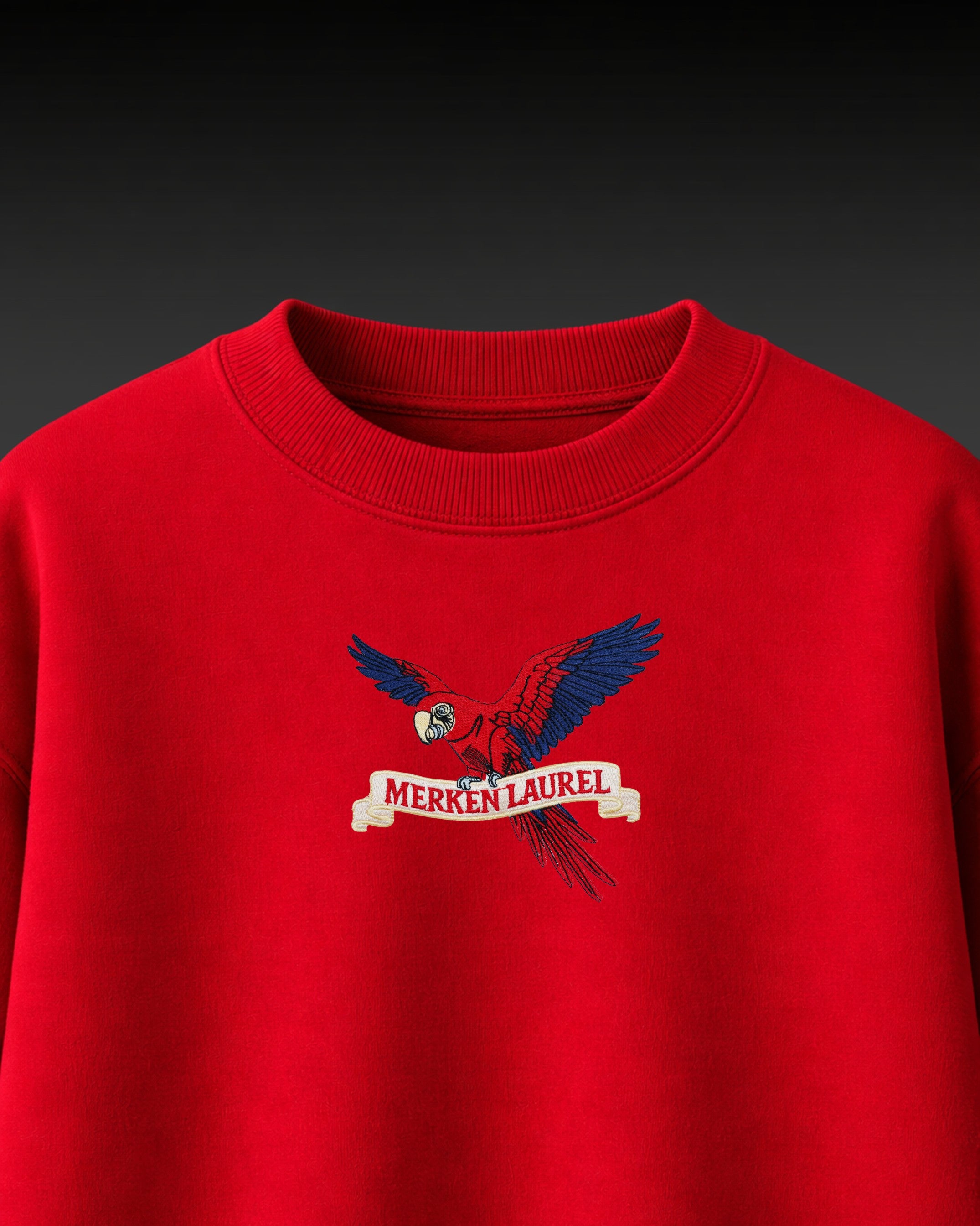 ISLAND PARROT EMBROIDERED OVERSIZED T-SHIRT