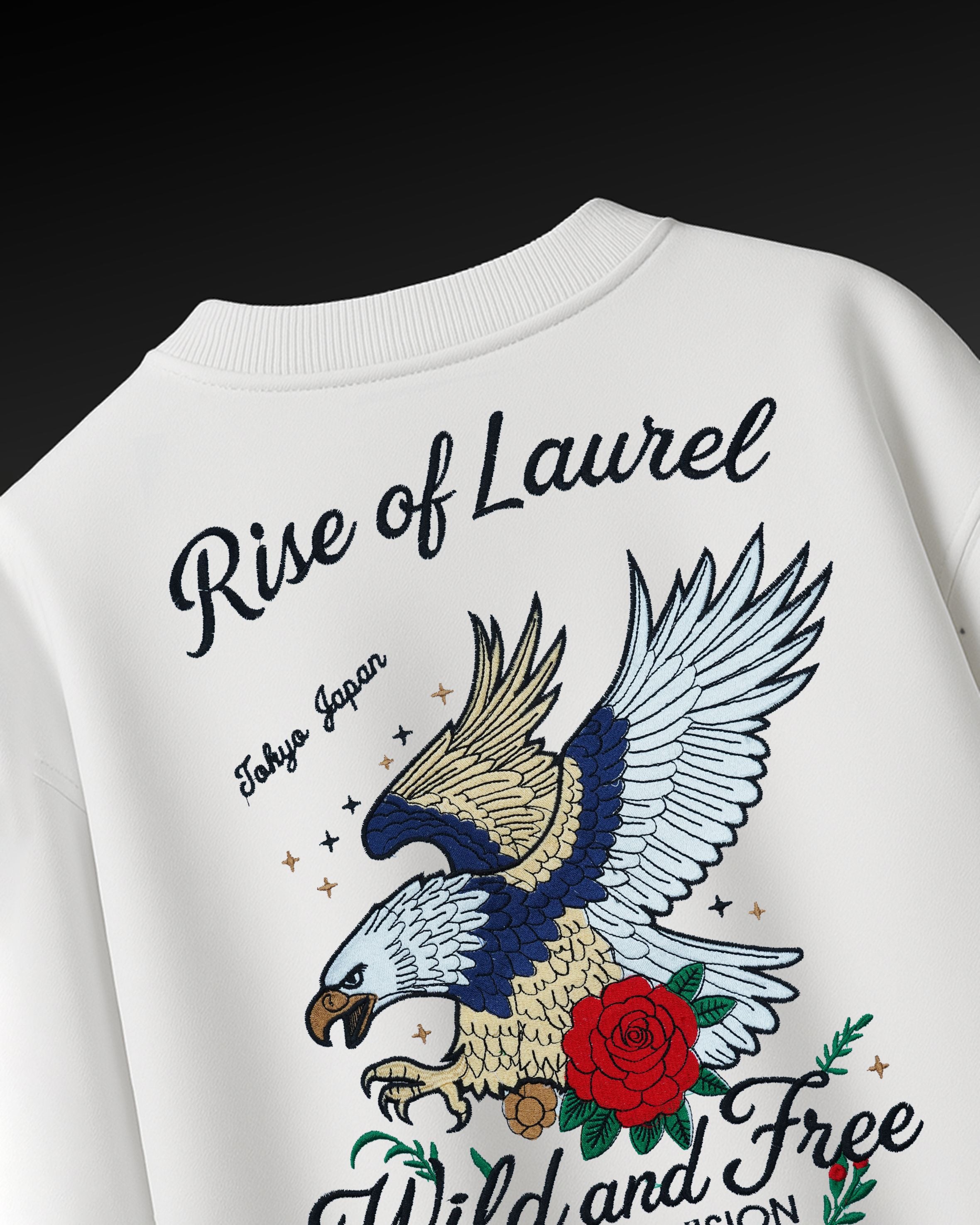 RAISE OF LAUREL EMBROIDERY T-SHIRT